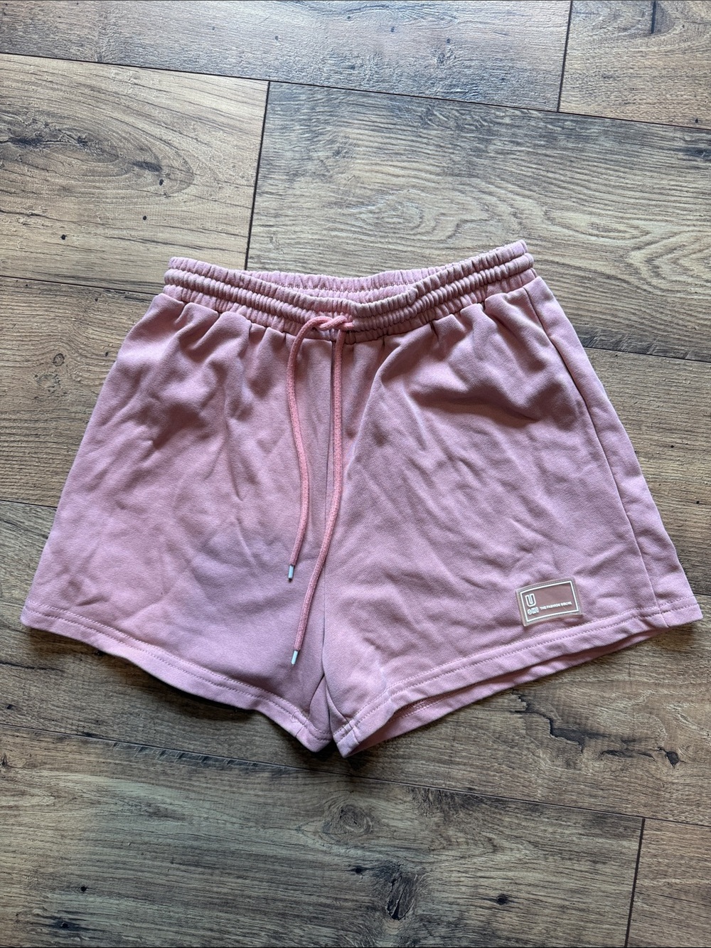SHEIN Dusty Pink Elastic Waist Athletic Shorts